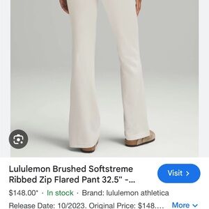 Lululemon Softstreme Ribbed Flared Pants